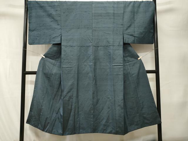 平和屋着物■男性 紬 錆鼠色 正絹 逸品 CABK4041ev