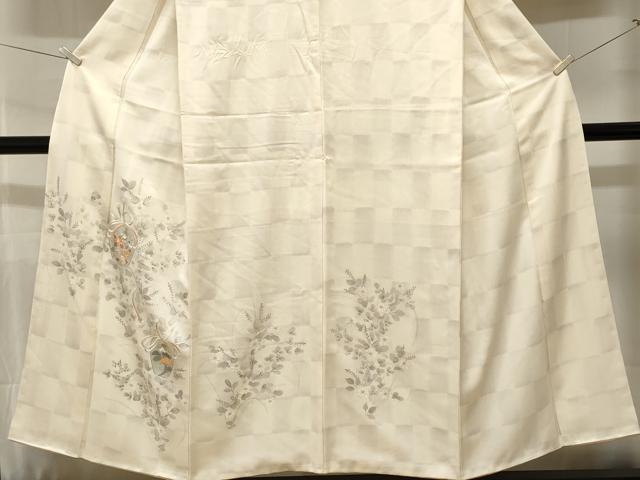 平和屋着物■訪問着 刺繍 仕覆 草花文 正絹 逸品 CABK4045ev