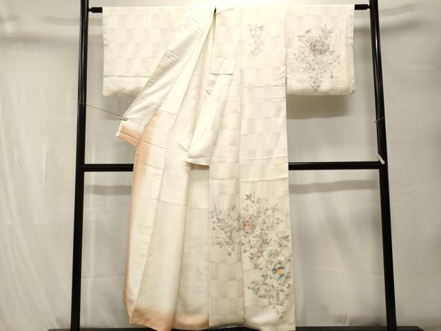 平和屋着物■訪問着 刺繍 仕覆 草花文 正絹 逸品 CABK4045ev