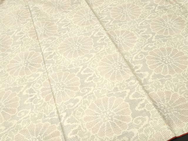 平和屋着物■上質な紬 菊唐草文 正絹 逸品 CABK4055ev