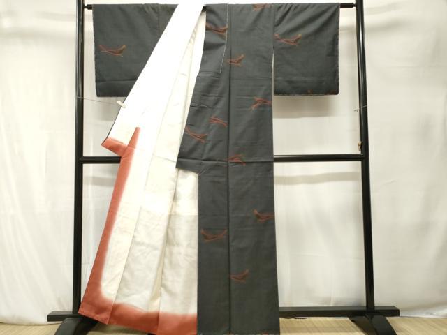 平和屋着物■本場大島紬 7マルキ 鳥 正絹 逸品 CABK4075ev