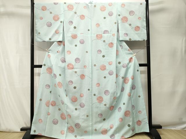 平和屋着物■小紋 露芝花丸文 洗える着物 CABK4113ev