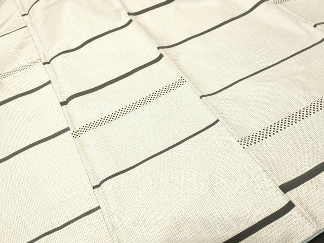 平和屋着物■上質な紬 横段文 正絹 逸品 CABK4117ev