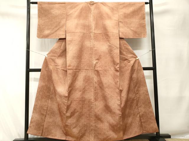 平和屋着物■上質な紬 七宝文 正絹 逸品 CABK4121ev