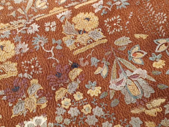 平和屋着物■訪問着 切嵌草花文 鬼しぼ縮緬 ますいわ屋扱い 正絹 逸品 CABK4125ev