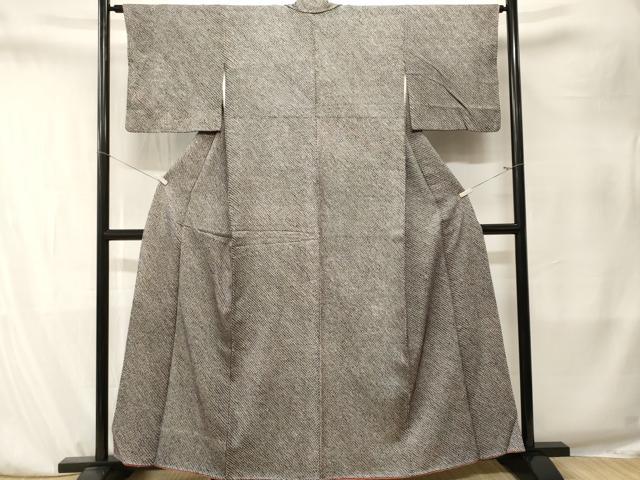 平和屋着物■大変加工の良い総絞り小紋 黒地 正絹 逸品 CABK4131ev