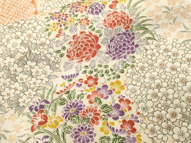 平和屋着物■上質な小紋 亀甲草花文 松坂屋扱い 正絹 逸品 CABK4143ev