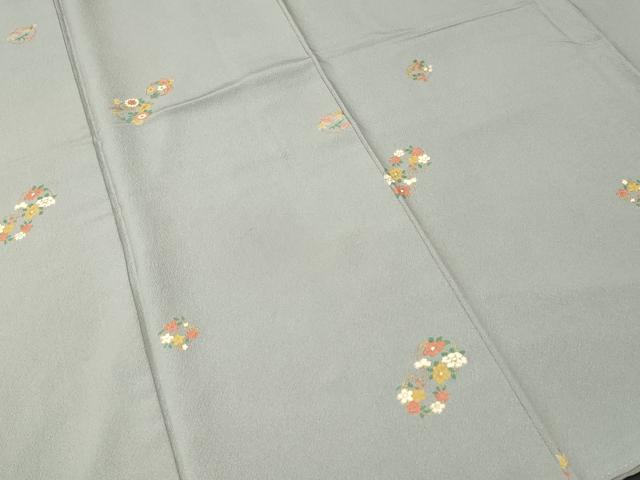 平和屋着物■上質な小紋 草花文 金彩 正絹 逸品 CABK4177ev