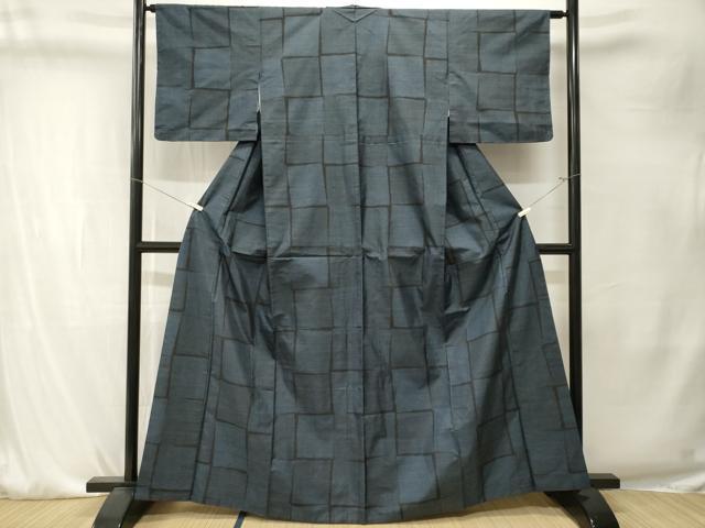 平和屋着物■本場大島紬 色紙文 正絹 逸品 CABK4212ev