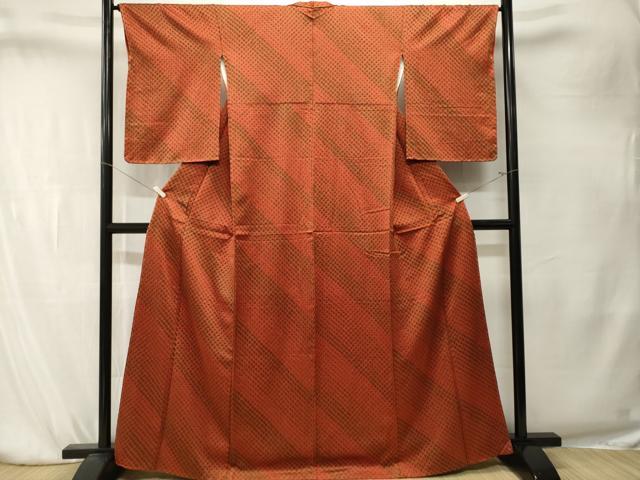 平和屋着物■上質な小紋 総絞り 正絹 逸品 CABK4217ev