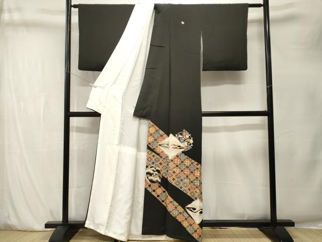 平和屋着物■豪華黒留袖 松竹梅 双鶴吉祥文 金彩 三越扱い 正絹 逸品 CABK4225ev