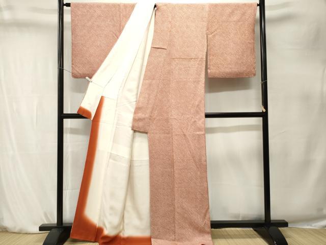 平和屋着物■大変加工の良い総絞り小紋 正絹 逸品 CABK4234ev