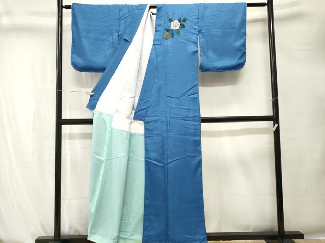 平和屋着物■色無地 ビーズ 草花文 舛花色 洗える着物 CABK4241ev
