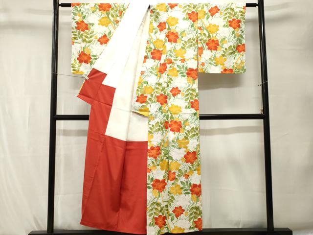 平和屋着物■小紋 枝花文 洗える着物 CABK4247ev