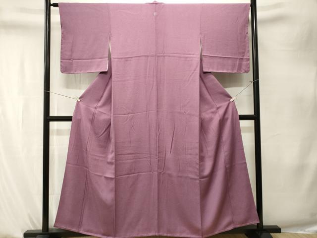 平和屋着物■上質な色無地 霞地紋 二藍色 正絹 逸品 CABK4253ev