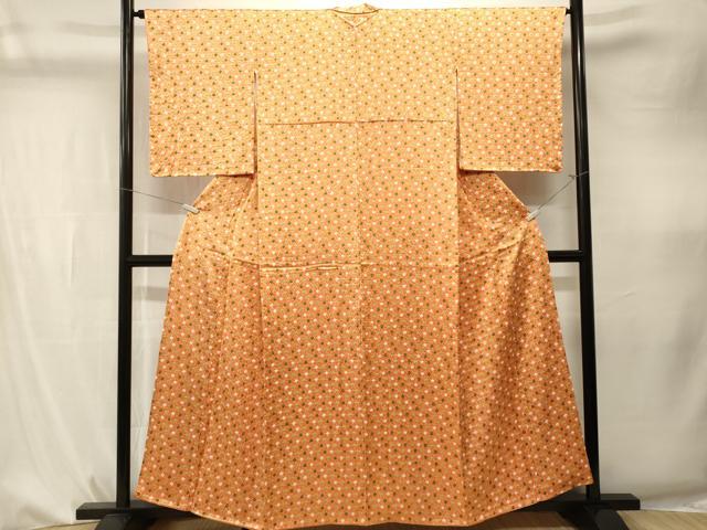 平和屋着物■大変加工の良い総絞り小紋 正絹 逸品 CABK4276ev