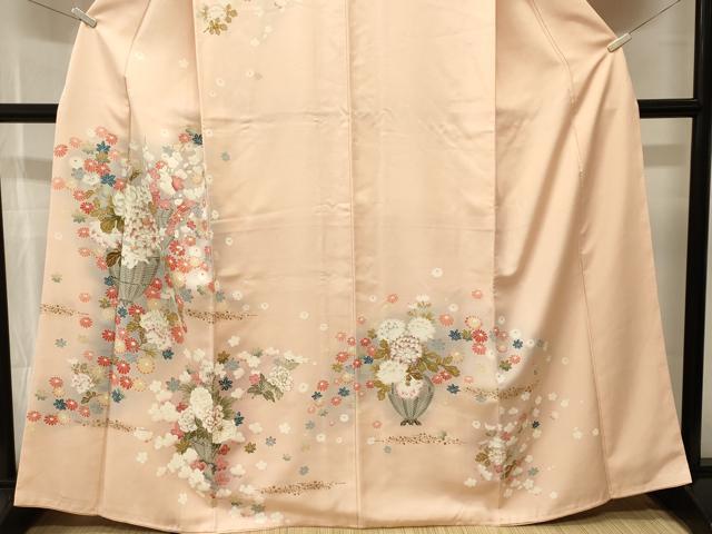 平和屋着物■訪問着 花篭文 暈し染め 金彩 正絹 逸品 CABK4285ev