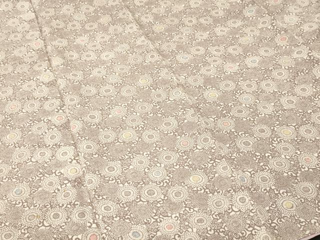 平和屋着物■上質な小紋 花唐草文 鬼しぼ縮緬 ますいわ屋扱い 正絹 逸品 CABK4297ev