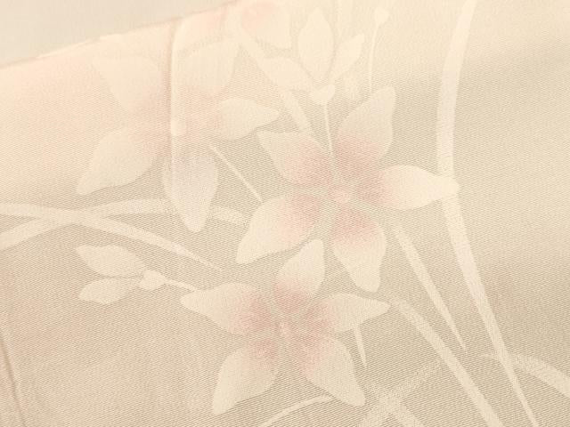 平和屋着物■長襦袢 無双仕立て 草花文 暈し染め 広衿仕立て 正絹 逸品 CABK4313ev