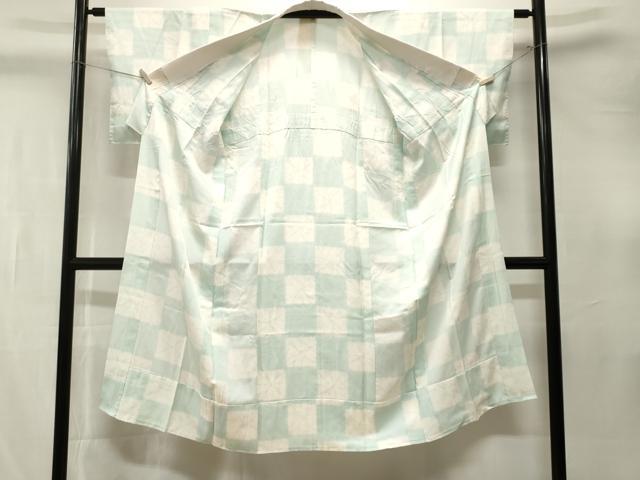 平和屋着物■長襦袢 無双仕立て 市松文 正絹 逸品 CABK4315ev
