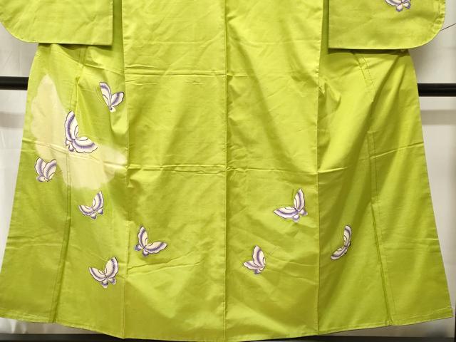 平和屋着物■訪問着 紬地 舞蝶文 金彩 正絹 逸品 CABK4326ev