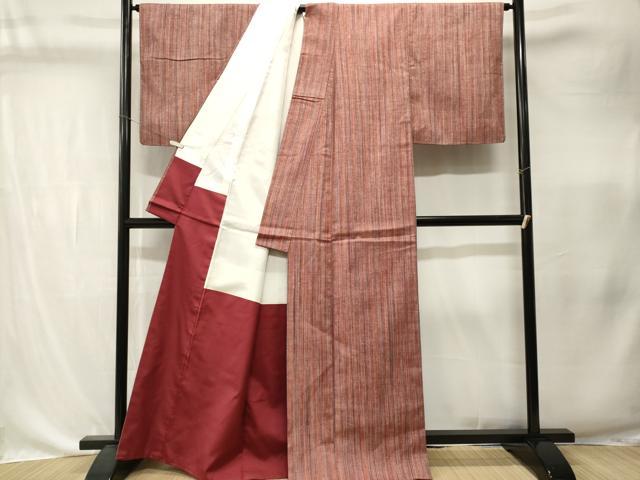 平和屋着物■上質な紬 縞 正絹 逸品 CABK4352ev