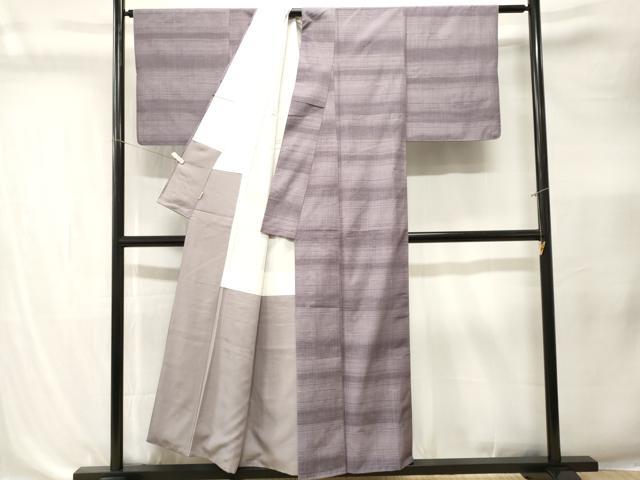 平和屋着物■上質な紬 刺繍 横段文 ますいわ屋扱い 正絹 逸品 CABK4358ev