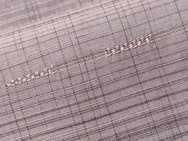 平和屋着物■上質な紬 刺繍 横段文 ますいわ屋扱い 正絹 逸品 CABK4358ev