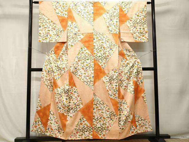 平和屋着物■上質な小紋 切嵌宝尽くし七宝文 金彩 正絹 逸品 CABK4379ev