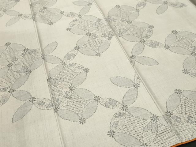 平和屋着物■上質な紬 七宝花文 正絹 逸品 CABK4399ev