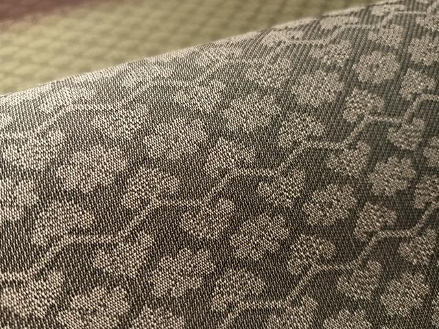 平和屋着物●両面 全通柄袋帯 横段更紗文 金糸 正絹 逸品 未使用 CABK4408vp