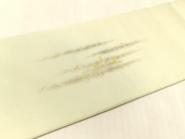 平和屋着物●塩瀬 九寸名古屋帯 作家物 風神雷神 金彩 正絹 逸品 CABK4410vp