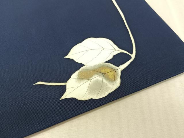 平和屋着物●塩瀬 九寸名古屋帯 手描き 成り物 金彩 正絹 逸品 CABK4417vp