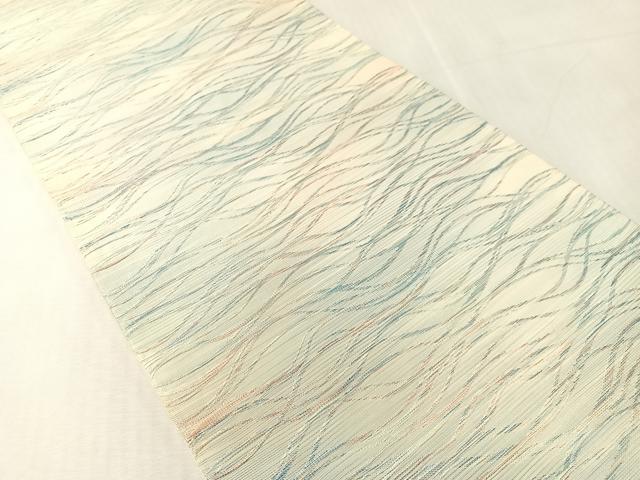 平和屋着物●西陣 川島織物 六通柄 本袋帯 よろけ縞 正絹 逸品 CABK4428vp
