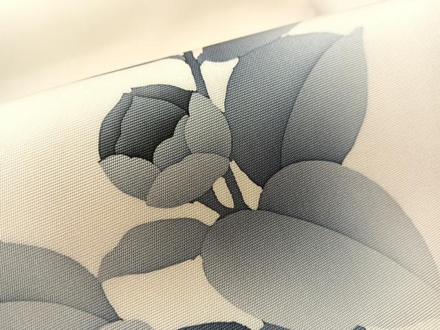 平和屋着物●塩瀬 九寸名古屋帯 ろうけつ染 枝椿 金彩 正絹 逸品 CABK4439vp