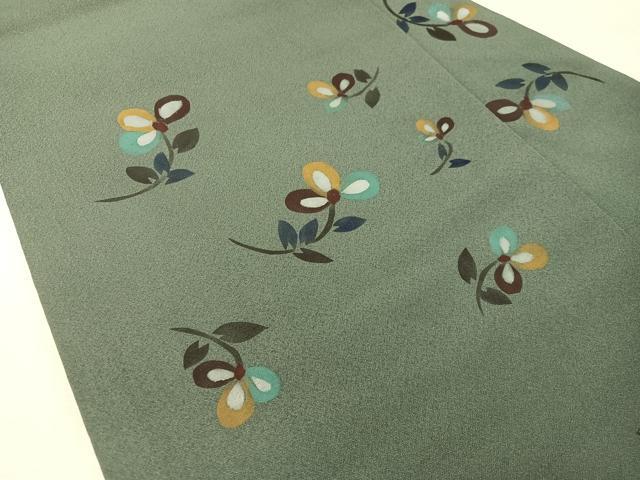 平和屋着物●九寸名古屋帯 作家物 舞花文 正絹 逸品 CABK4441vp