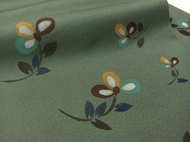平和屋着物●九寸名古屋帯 作家物 舞花文 正絹 逸品 CABK4441vp