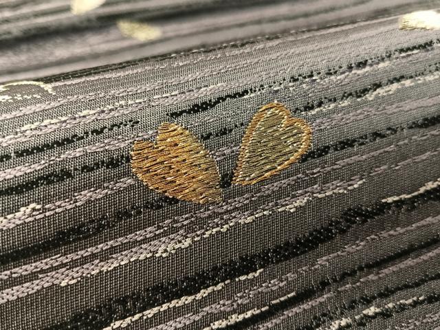 平和屋着物●両面 六通柄袋帯 和紙・バンブー糸織 舞桜 金糸 正絹 逸品 CABK4444vp