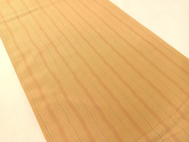 平和屋着物●織物一筋名門 織悦 全通柄 本袋帯 よろけ縞 正絹 逸品 CABK4464vp