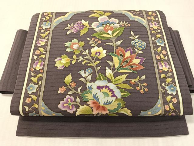 平和屋着物*夏物 岡重謹製 OKAJIMA ワンタッチつけ帯 更紗文 正絹 逸品 CABK4480vp