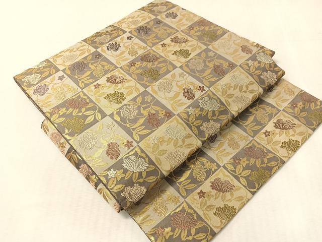 平和屋着物●西陣織 陰山織物謹製 箔屋清兵衛 つけ帯 一期一会 高台寺蒔絵 金糸 正絹 逸品 CABK4481vp