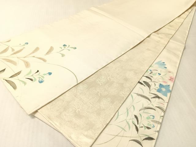 平和屋着物●アンティーク 大正ロマン 太鼓柄 京袋帯 作家物 手描き 草花文 正絹 逸品 CABK4494vp