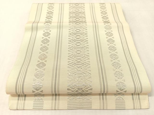 平和屋着物○本場筑前博多織 八寸名古屋帯 献上 一重帯 正絹 逸品