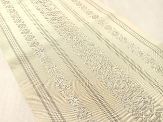 平和屋着物●本場筑前博多織 八寸名古屋帯 献上 一重帯 正絹 逸品 CABK4497vp