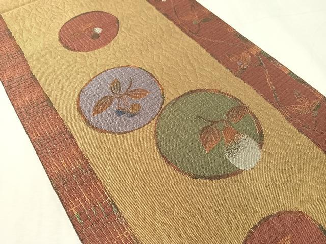 平和屋着物●本場筑前博多織 八寸名古屋帯 成り物 金糸 正絹 逸品 CABK4535vp