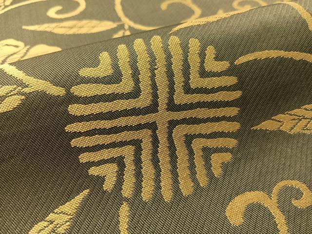 平和屋着物●六通柄 本袋帯 笹蔓花文 正絹 逸品 CABK4538vp