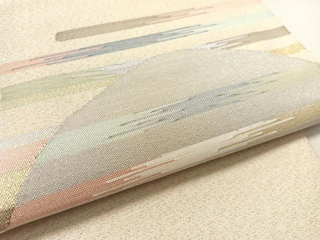 平和屋着物●八寸名古屋帯 綴れ 遠山霞文 金銀糸 正絹 逸品 未使用 CABK4557vp