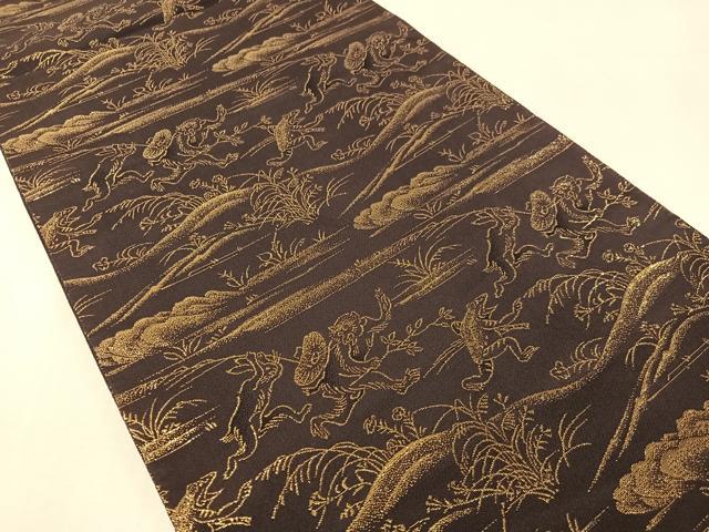 平和屋着物●西陣 服部織物謹製 六通柄袋帯 高台寺蒔絵文 本金箔24K 正絹 逸品 CABK4615vp