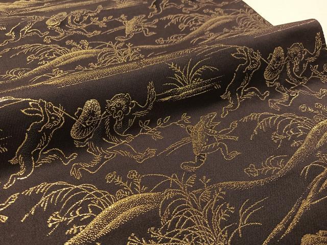 平和屋着物●西陣 服部織物謹製 六通柄袋帯 高台寺蒔絵文 本金箔24K 正絹 逸品 CABK4615vp