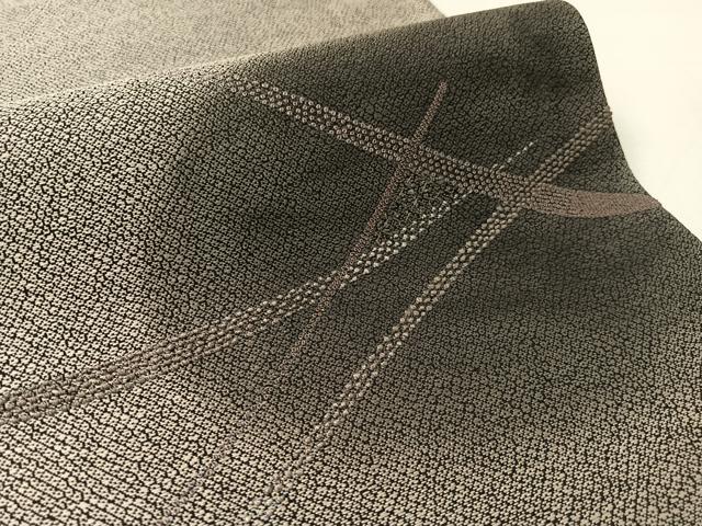 平和屋着物●中国三大刺繍 相良刺繍 両面 太鼓柄袋帯 抽象文様 正絹 逸品 未使用 CABK4621vp